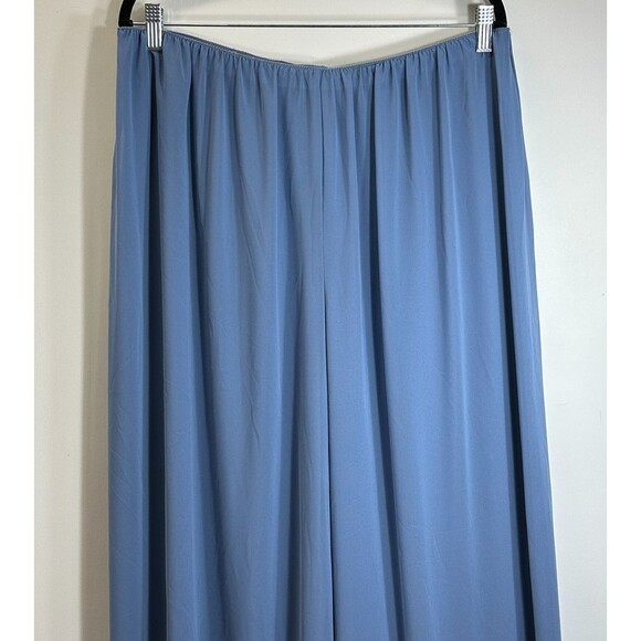 Alex Evenings Women’s Dress Pants 2X Blue Wide Leg Pull On Lined Elastic Waist - Picture 3 of 11